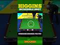 Higgins Incredible Shot| #shorts #youtubeshorts #usa #uk #snooker #pool #ding #juddtrump #ronnie