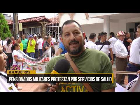 Pensionados militares protestan por servicios de Salud