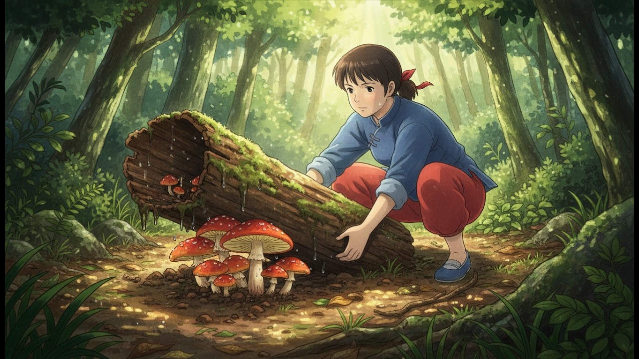 Foraging Wild Mushrooms in Yunnan Mountains 🍄Ghibli style Village Life & Cooking