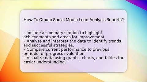 How To Create Social Media Lead Analysis Reports? - Everyday-Networking