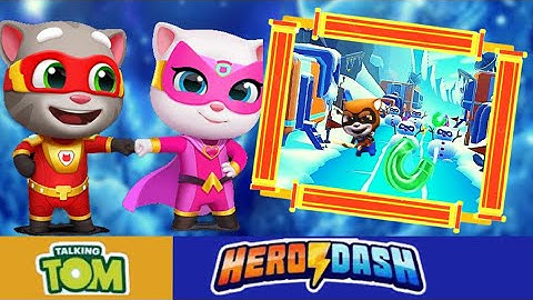 Talking Tom Hero Dash Gameplay Level 40 |  Talking Tom And Talking Angela Magnetic Force