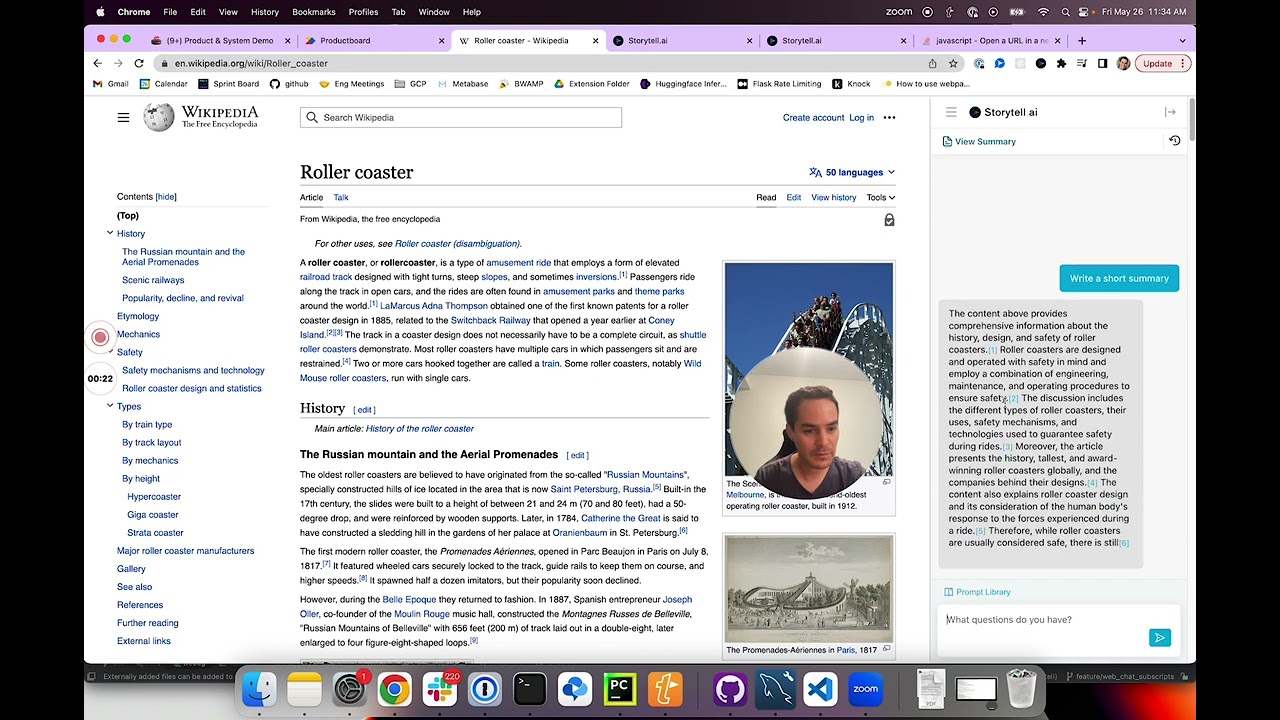 Storytell Chrome extension and Web App Chat subscripts
