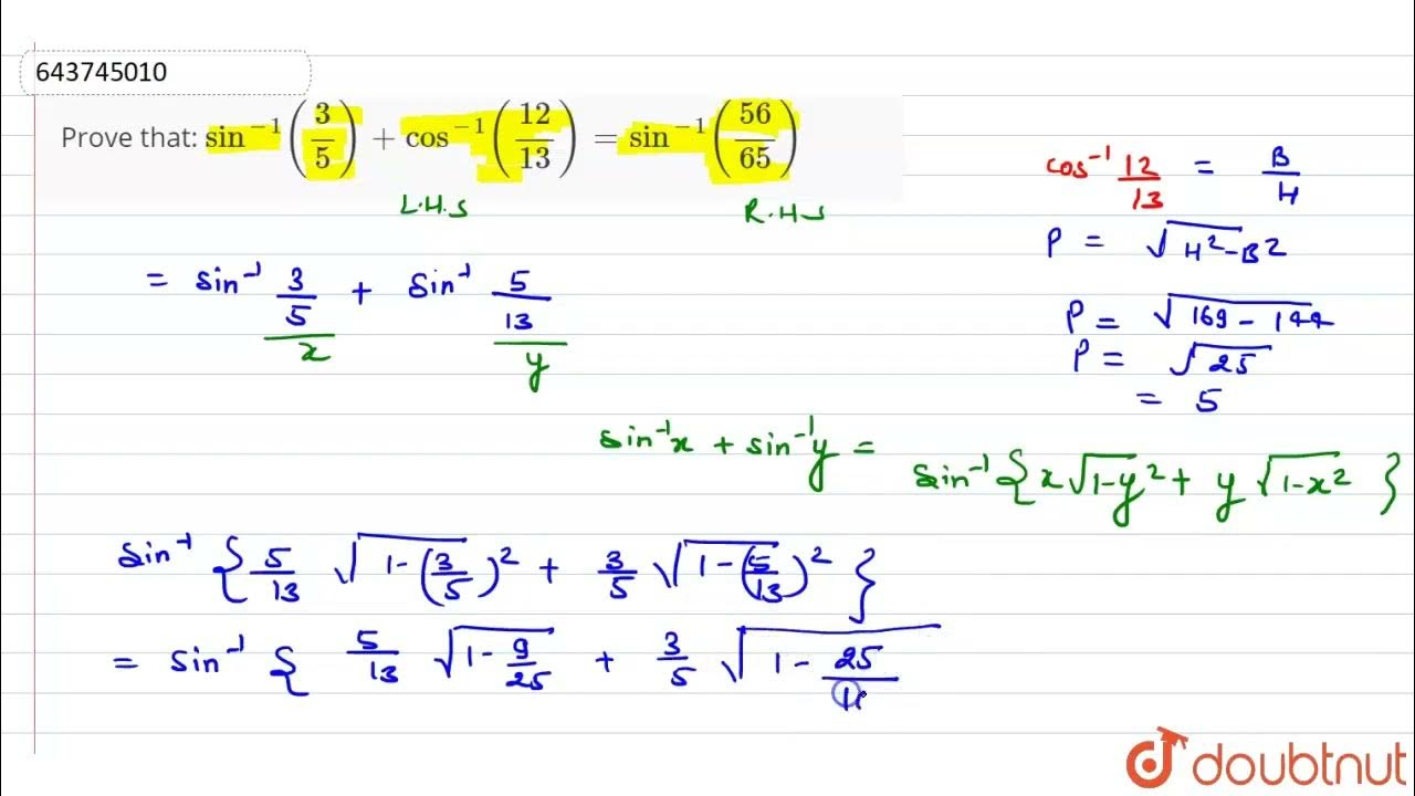 Prove That Sin 1 3 5 cos 1 12 13 sin 1 56 65 prove-that-sin-1-3-5-cos-1-12-13-sin-1-56-65