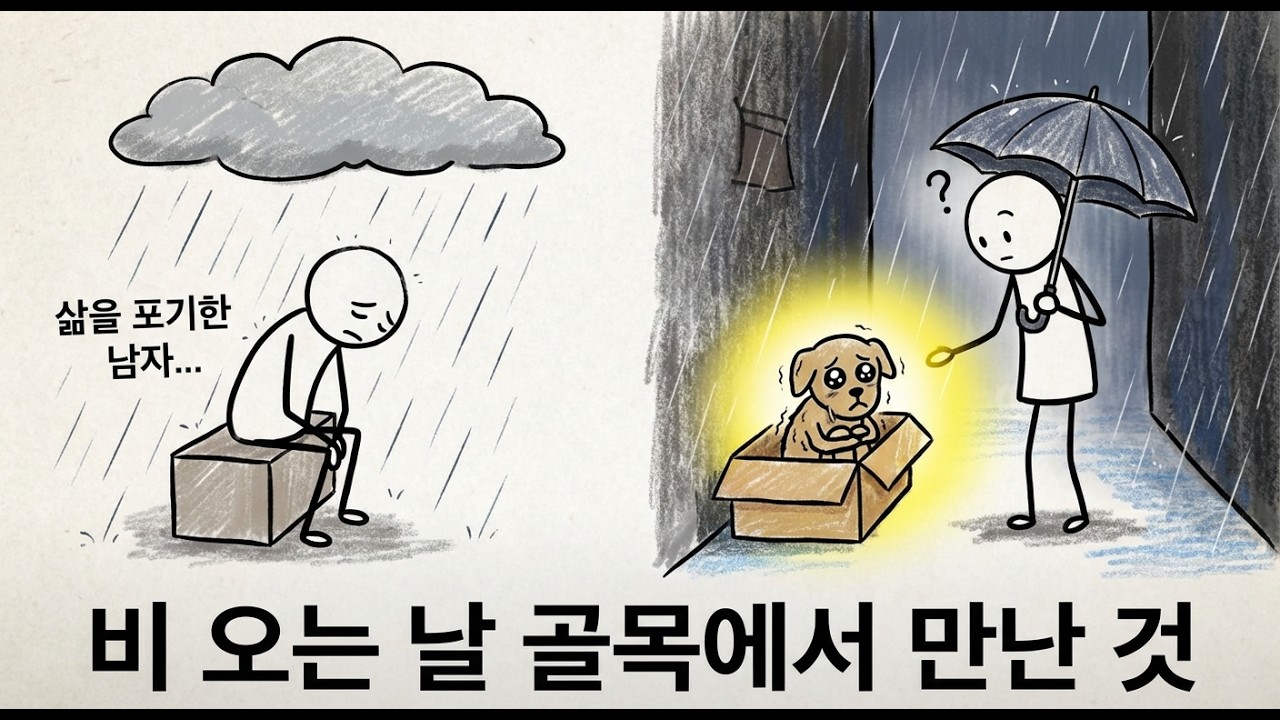 삶을 포기한 남자, 비 오는 날 만난 유기견이 바꾼 모든 것