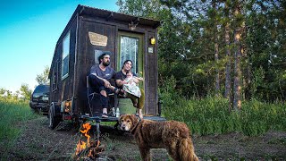 Cozy Camp Out in Our ULTRA Tiny House | New Parents with Baby in the Wilderness