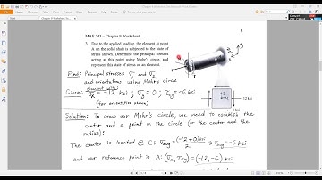 Chapter 9 Worksheet Problems 3 and 4 - Mohr