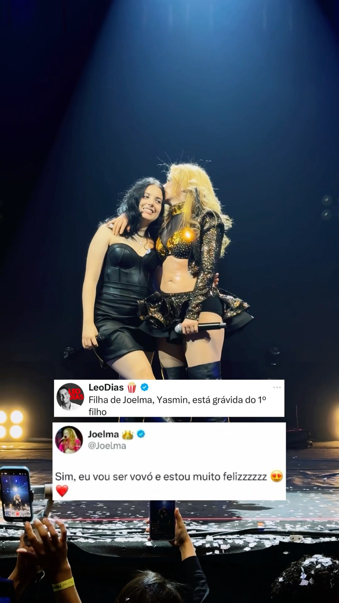Léo Dias anunciou que Yasmin, filha da Joelma, está grávida
