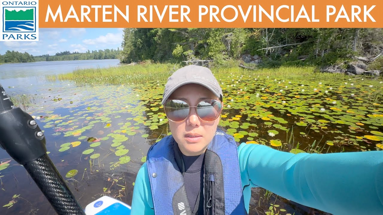 Кемпинг в провинциальном парке Мартен-Ривер на нашем автодоме Winnebago Micro Minnie в кемпинге М...