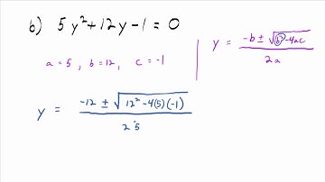 Video 8.2.2: Quadratic Formula Part B
