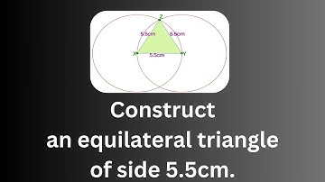 Construct an equilateral triangle of side 5.5 cm.