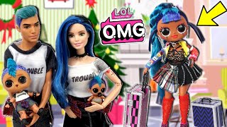 Barbie LOL Punk Boi Family OMG Sister Comes Home for The Holidays!