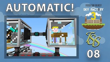 Minecraft : SkyFactory 3 : #8 - AUTO SIEVING & HAMMERING [4K]
