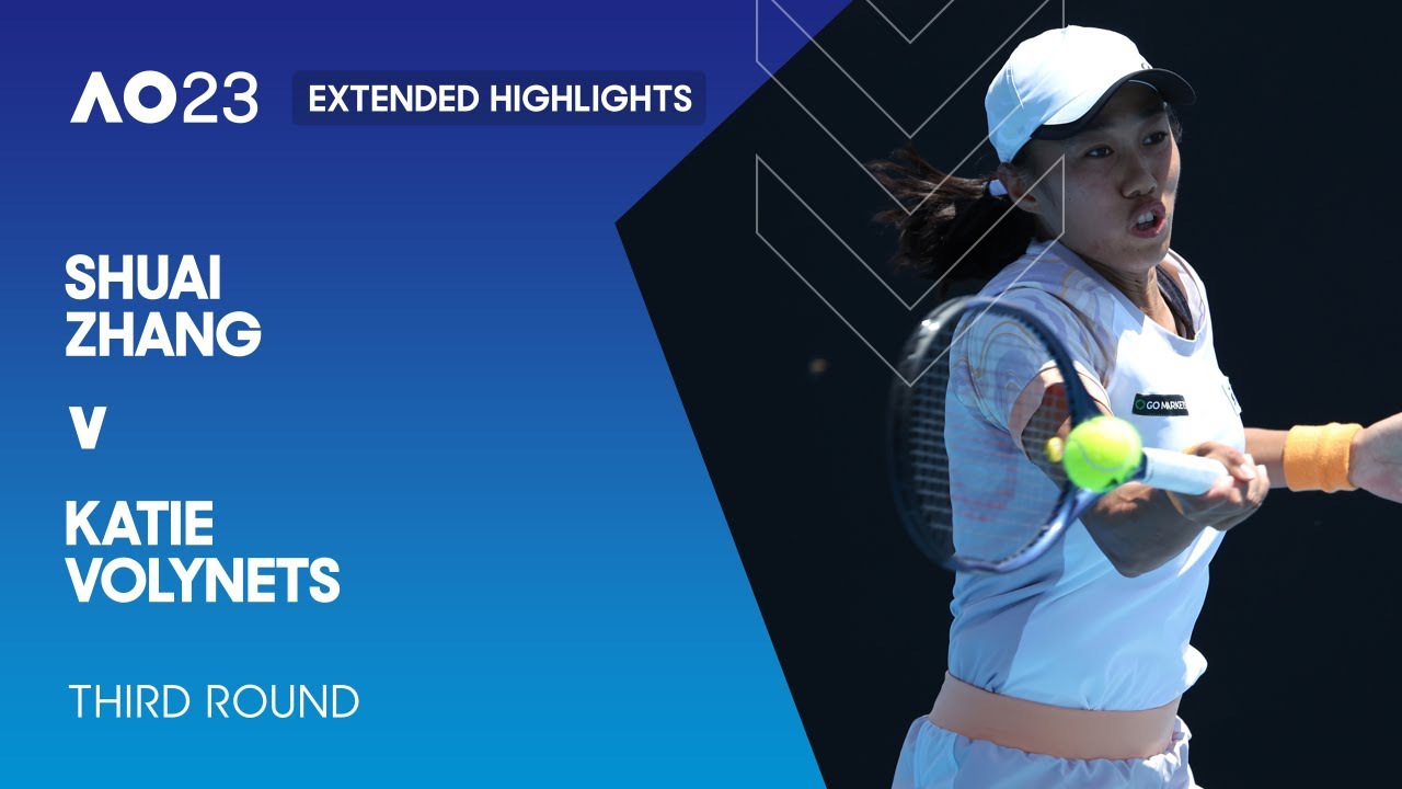 Shuai Zhang v Katie Volynets Extended Highlights | Australian Open 2023 Third Round