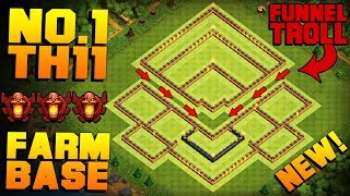 BEST TH11 FARMING BASE + PROOF!! | NEW CoC Town Hall 11 Trophy / Hybrid Base | Clash of Clans