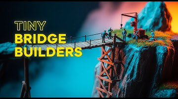 He Built a Bridge on a Mountain… in a Tiny World 🌄✨ | Miniature Diorama Animation