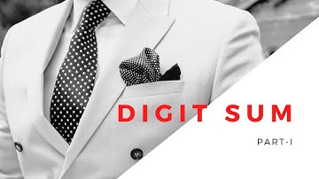 Think Without Ink I Digit sum application I Part-I