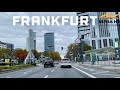 [4K HDR] Driving at Frankfurt city Day time Autumn season . Germany 🇩🇪 2021