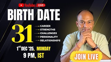 Birth Date 31 Numerology | Live Q n A | 1st Dec 2025, Monday, @ 9:00 PM IST | NumeroVastu Exclusive