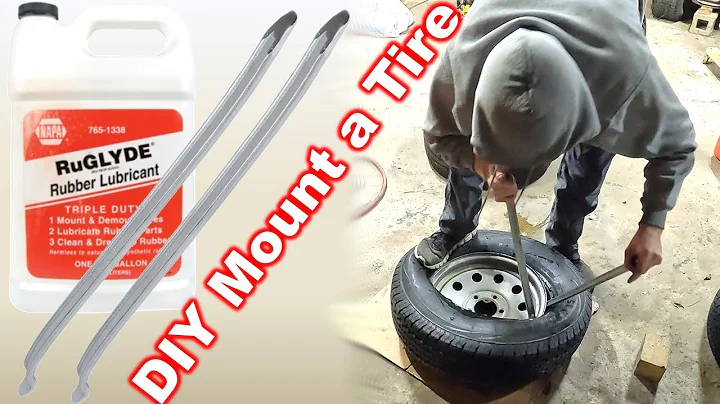 Mounting Trailer Tires By Hand - DIY Mount a Car Tire w/ Tire Irons - Dismount Old Tires