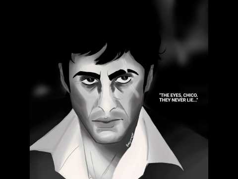 The Eyes Chico They Never Lie Scarface 1983 Tony Montana Art