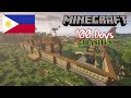 I Spent 100 Days in a HORRIFIC Parasitic World in Minecraft (TAGALOG)