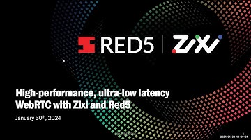 High-performance, ultra-low latency WebRTC with Zixi and Red5
