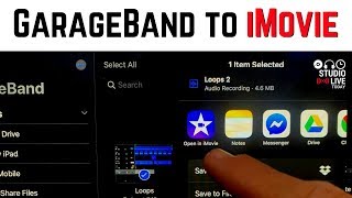 How to export from GarageBand to iMovie in iOS