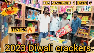 1,00,000₹ Crackers &purchased Testing 2023 🔥New 2023 Diwali Crackers | Sivakasi Crackers 2023