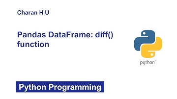 Pandas DataFrame: diff() function