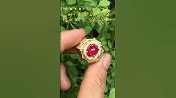 Nhẫn nam Ruby yên Bái thiên nhiên 100%, chất Ngọc trong, màu đỏ đẹp