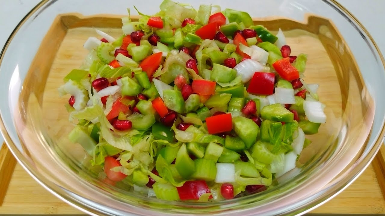 Arabic Green Salad || Arabian Salata || Healthy Arabic Salad || Quick & Easy Lettuce Salad Recipe