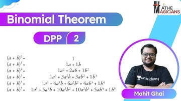 JEE Maths: Binomial Theorem DPP 2 | Mathemagicians | Mohit Ghai