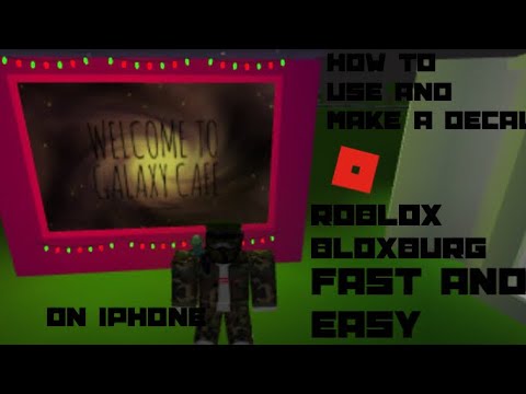 How To Use Make A Decal On Iphone For Roblox Bloxburg Fast Youtube