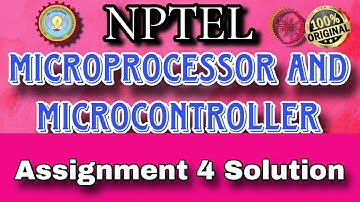 Microprocessor And Microcontroller Week 4 Assignment 4 Solution 2025 #week4 #nptel