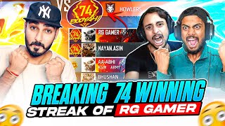 Nayan Asin Breaking 74 Winning Streak Of Angry Youtuber 😱 Rg Gamer गुस्सा हो गया