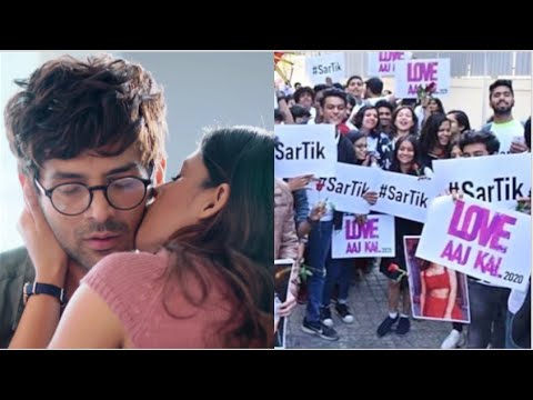 sara-ali-khan-&-kartik-aryan-grand-welcome-@-love-aaj-kal-trailer-launch|-crowd-gone-mad