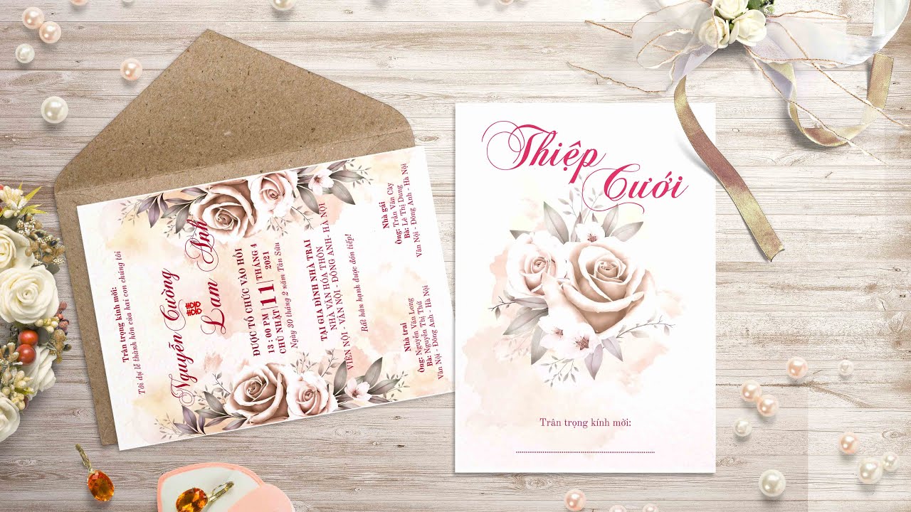 ดาวโหลดเวกเตอร์  New  Thiết kế thiệp cưới đẹp | Design Wedding invitation