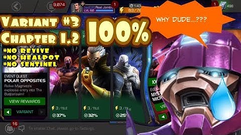 VARIANT #3 POLAR OPPOSITES 1.2 100% NO REVIVE, HEALPOT, AND SENTINEL - MARVEL CONTEST OF CHAMPIONS