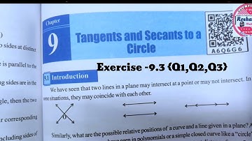10th Class MATHS | 9. TANGENT AND SECANT TO A CIRCLE |Exercise 9.3 Q1,Q2,Q3  | BOARD EXAMS -2025