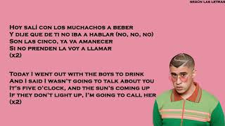 Bad Bunny Si Veo A Tu Mamá English Lyrics Translation