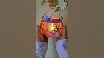 Glass jar Candle Holder #lantern #lamp #craft
