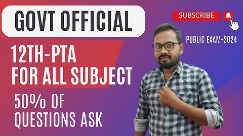 12th Government official-PTA question bank all subjects with answers-public exam-2024