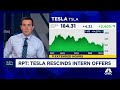 Tesla rescinds internship offers report says