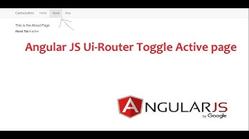 Angular JS Ui-Router Toggle Active page