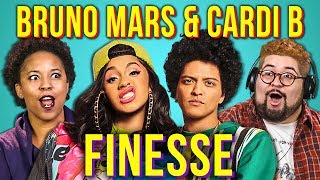 ADULTS REACT TO BRUNO MARS ft. CARDI B - FINESSE