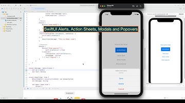 SwiftUI Alerts, Action Sheets, Modals and Popovers