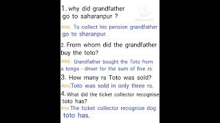 Class 9 moments chapter 2 the adventure of toto impo. questions with answer #shorts #trending #viral