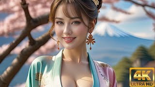 4K Ai Girl Lookbook - Sophia In Sakura Season: Ai Girl Enjoys Cherry Blossoms In Japan