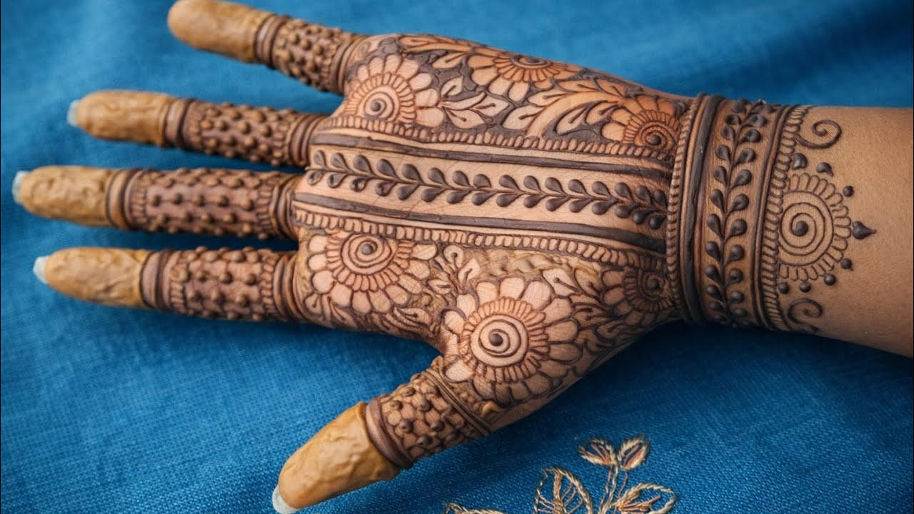 Very beautiful easy front hand mehndi design | simple and Stylish mehndi design | puja creations 58