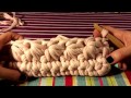 Вязание из трикотажной пряжи. Цветочный клатч